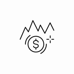 financial flactuations icon sign vector