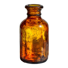 Vintage Amber Glass Bottle with Herbal Oil on Marble Tile --v 7.0 --s 250