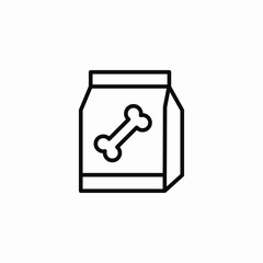 pet food sack icon sign vector