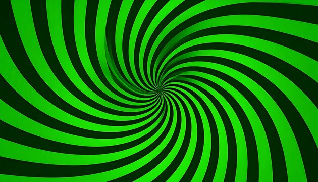 Green and black swirling stripes create a dynamic, hypnotic effect