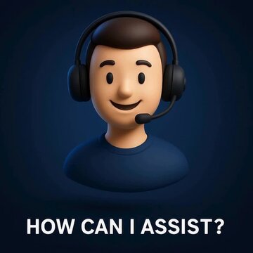 A friendly 3D support specialist, wearing a headset, embodies helpfulness and guidance, ready to assist with expertise and a smile. customer support service 