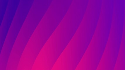 Curved shapes in vibrant purple and pink gradients suitable for backgrounds, design elements, print materials, web graphics, and digital art creations. Seamless loop motion animation video background.