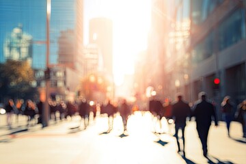 Blurry city street scene at sunrise (1)