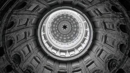 Obraz premium Intricate dome ceiling, looking up