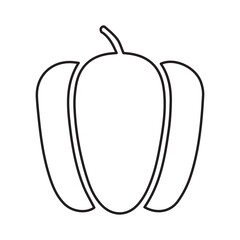 Bell pepper line icon