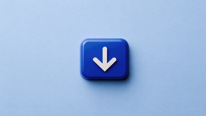 Blue square button with white down arrow