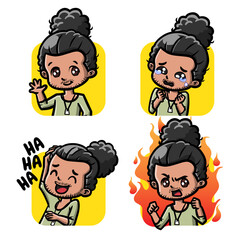 Man with emotions. Suitable for emotions concept designs, presentations, infographics, and educational materials for all ages.