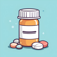 treatment antibiotic pills cartoon. prescription healthcare, penicillin amoxicillin, tetracycline erythromycin treatment antibiotic pills sign. isolated symbol vector illustration