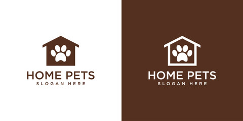 Naklejka na ściany i meble pets home logo vector design