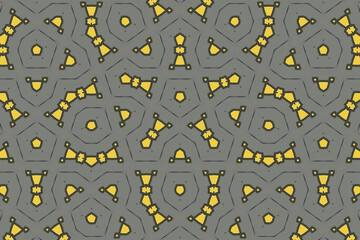 Seamless Decoration Geometric Perspective Wallpaper Template Tile Visual Fashion Background Interior Shape Digital Fabric Art Luxury Textile Texture Symmetric Graphic Endless Cloth Design Pattern.