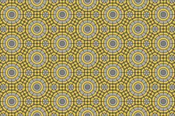 Seamless Decoration Geometric Perspective Wallpaper Template Tile Visual Fashion Background Interior Shape Digital Fabric Art Luxury Textile Texture Symmetric Graphic Endless Cloth Design Pattern.