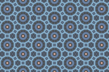Seamless Decoration Geometric Perspective Wallpaper Template Tile Visual Fashion Background Interior Shape Digital Fabric Art Luxury Textile Texture Symmetric Graphic Endless Cloth Design Pattern.