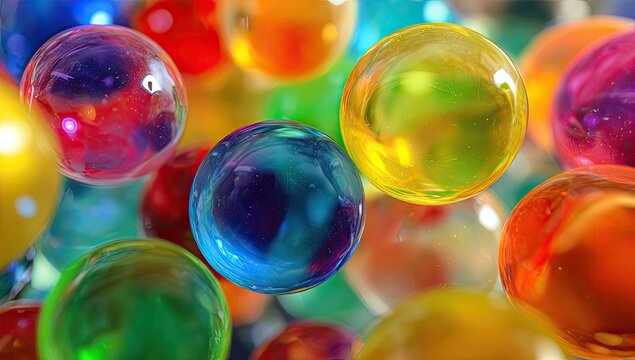 Vibrant colorful orbs - Powered by Adobe