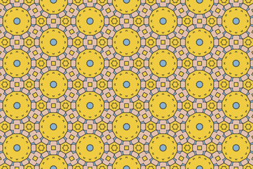 Seamless Decoration Geometric Perspective Wallpaper Template Tile Visual Fashion Background Interior Shape Digital Fabric Art Luxury Textile Texture Symmetric Graphic Endless Cloth Design Pattern.