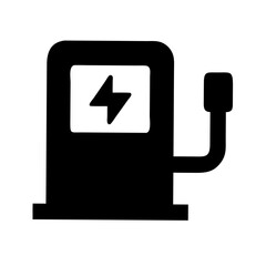 Electric vehicle charging station icon vector illustration