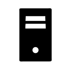 PC tower icon vector illustration