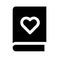 Romance book icon vector illustration