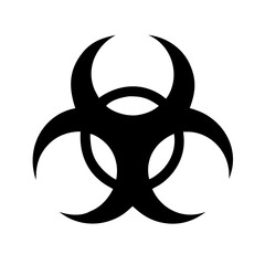 Stylized biohazard symbol icon vector illustration