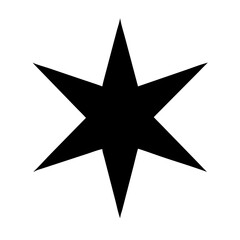 Stylized spiked star icon vector illustration