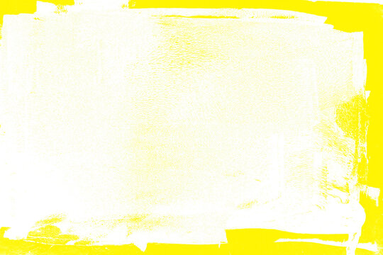 Abstract yellow paint texture with inverted high contrast effect on white background.
