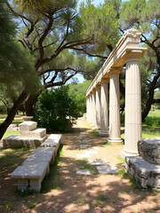 Ancient ruins in the reserve of the plemmirio in Siracusa