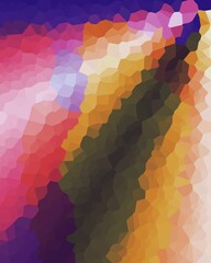 Mosaic texture in warm red, orange, and brown tones with a soft pixelated style