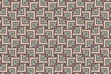 Seamless Graphic Texture Cloth Textile Endless Art Perspective Design Visual Decoration Wallpaper Tile Luxury Digital Geometric Fabric Interior Background Fashion Symmetric Shape Template Pattern.