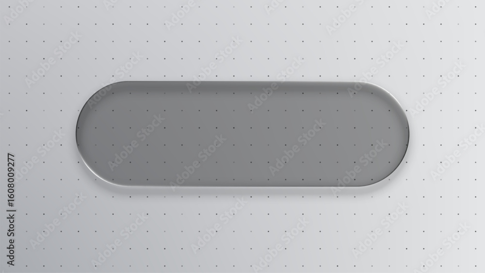 Poster gray liquid glass black vector banner. abstract sleek button with subtle reflection. minimalistic de
