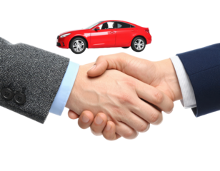 car dealership handshake concept on white background png