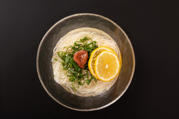 梅しそ　レモン　そうめん
