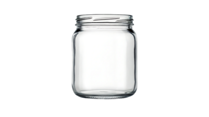empty glass jar  isolated on white background or transparent background, png cut out, ready to bring joy to any space