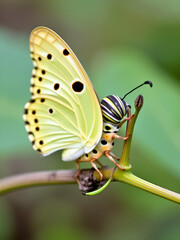 Caterpillar dovetail butterfly.