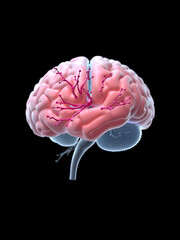 Hypothalamic nuclei, 3D illustration