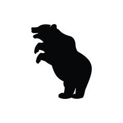 angry bear vector design and attacking with open mouth