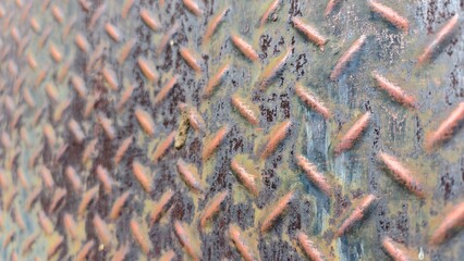 Abstract Textured Metallic Background with Diamond Plate Pattern , Old Diamond Plate Texture with...