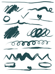hand drawn vector illustration of an abstract line and shape