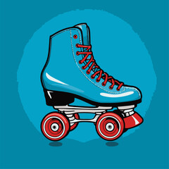 vector roller skate illustration for graphic design