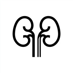 Logo: minimalistic line art of two light black lines representing the shape and structure of a human's frontal view, transparent background