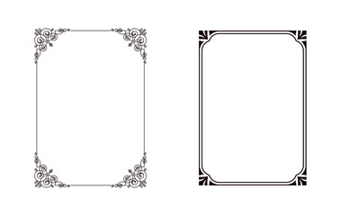 Calligraphic ornament set. Vintage Decorations.