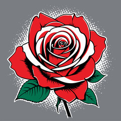 vector rose flower illustration for graphic design