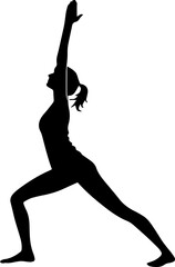  Yoga Poses Silhouette Vector | Meditative Exercise Clipart | EPS Line Art Illustration