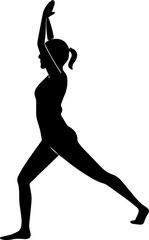  Yoga Poses Silhouette Vector | Meditative Exercise Clipart | EPS Line Art Illustration