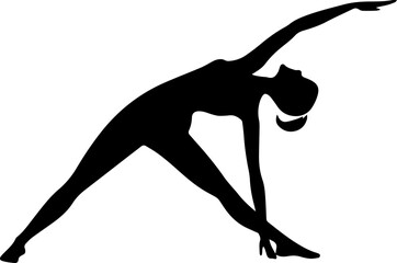  Yoga Poses Silhouette Vector | Meditative Exercise Clipart | EPS Line Art Illustration