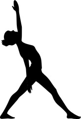  Yoga Poses Silhouette Vector | Meditative Exercise Clipart | EPS Line Art Illustration