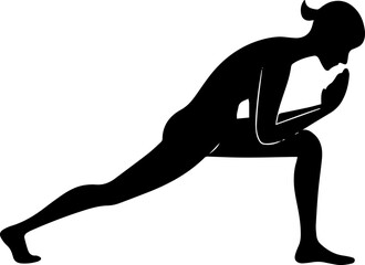  Yoga Poses Silhouette Vector | Meditative Exercise Clipart | EPS Line Art Illustration