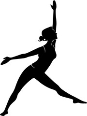  Yoga Poses Silhouette Vector | Meditative Exercise Clipart | EPS Line Art Illustration