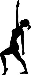 Yoga Poses Silhouette Vector | Meditative Exercise Clipart | EPS Line Art Illustration