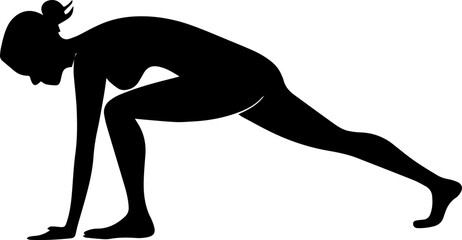  Yoga Poses Silhouette Vector | Meditative Exercise Clipart | EPS Line Art Illustration