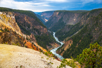 Views of the Grand Canyon of Yellowstone