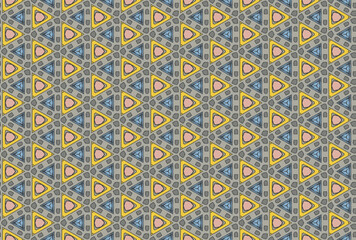 Seamless Symmetric Fabric Art Design Tile Fashion Geometric Shape Textile Visual Graphic Digital Decoration Interior Texture Wallpaper Luxury Template Cloth Perspective Background Endless Pattern.